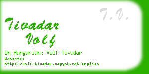 tivadar volf business card